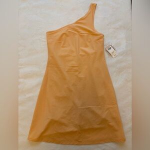 Abercrombie & Fitch One-Shoulder Dress in Camel/Tan